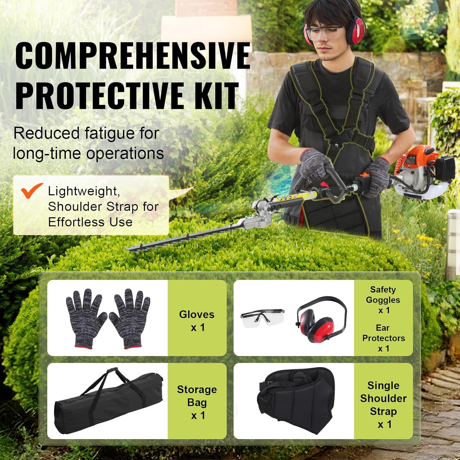 52cc Gas-Powered 6-in-1 Multi-Functional Trimmer