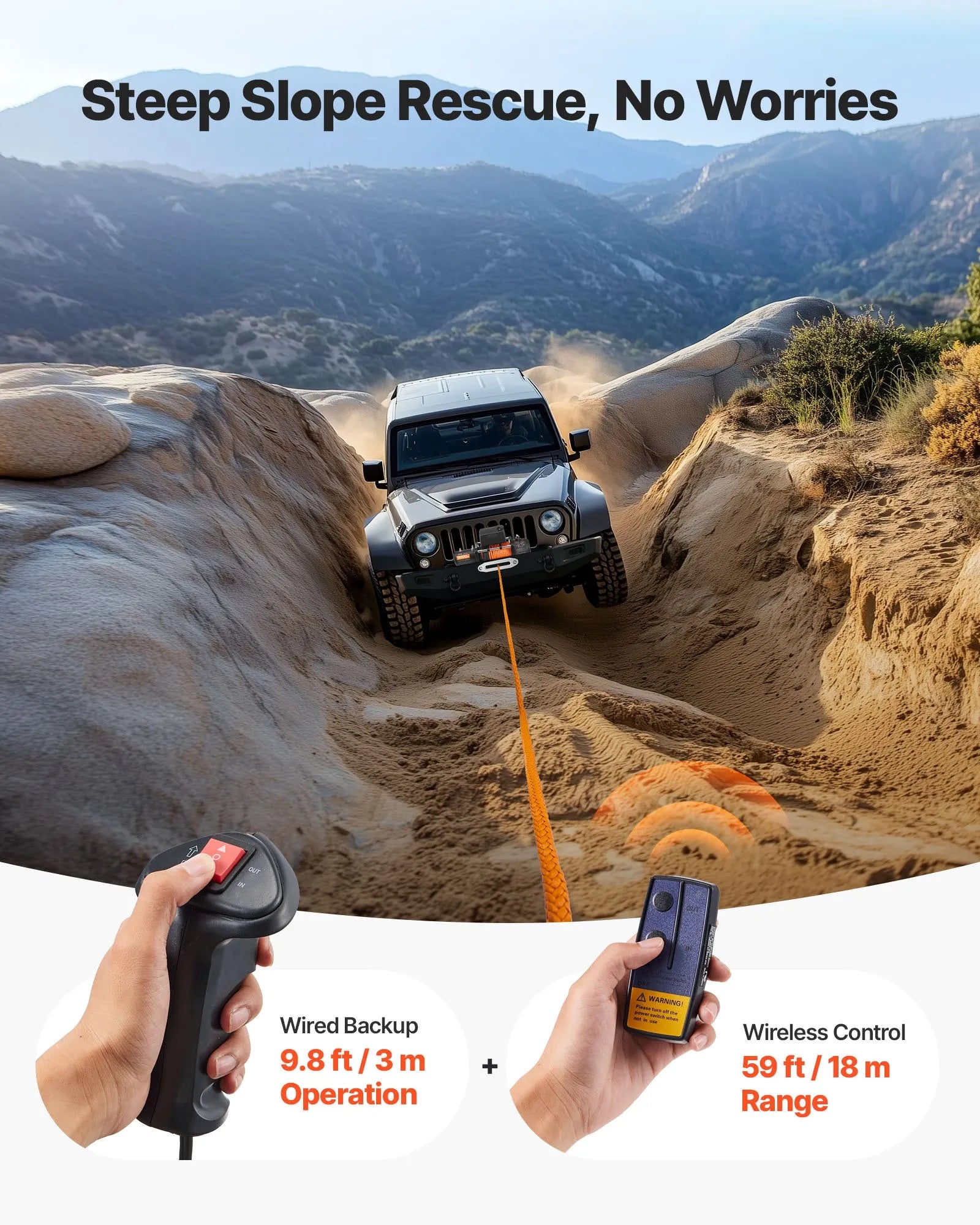 Electric Winch - 13500 lbs Load Capacity