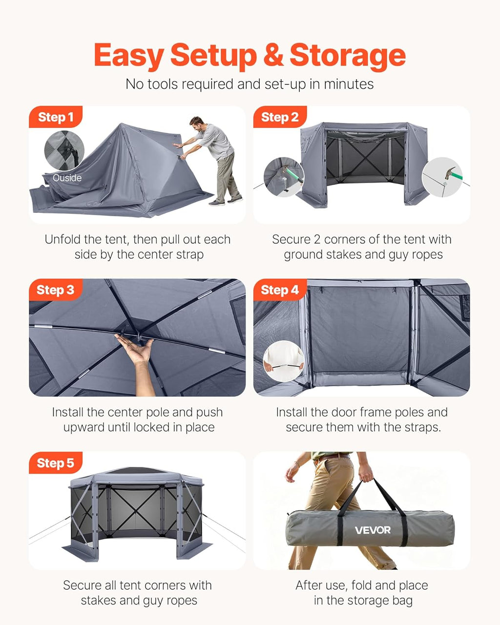 Pop up Gazebo Screen Tent 12 x 12 ft