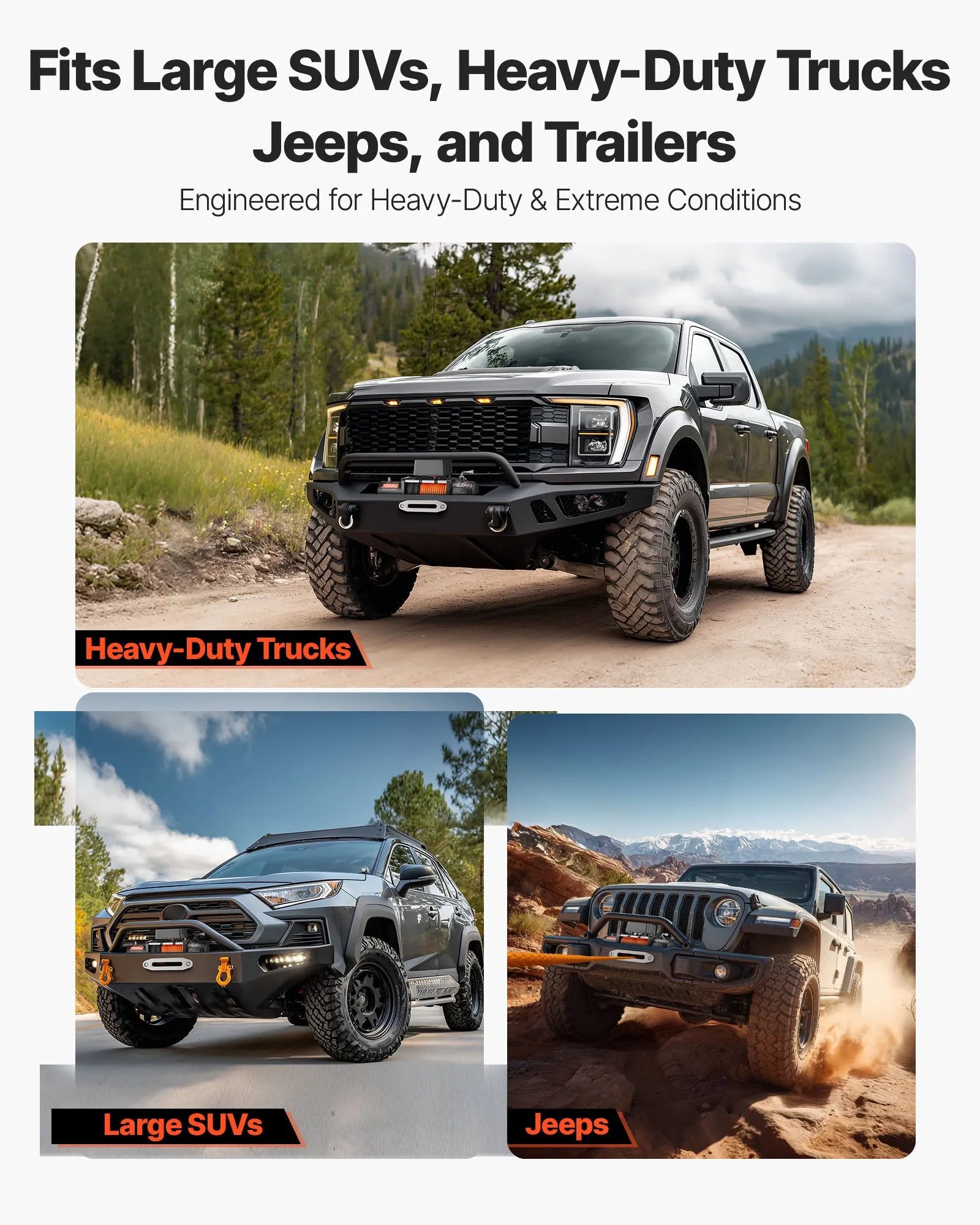 Electric Winch - 13500 lbs Load Capacity