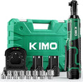 Cordless Electric Ratchet Wrench Set 3/8 inch 12V with 7 sockets and carrying case