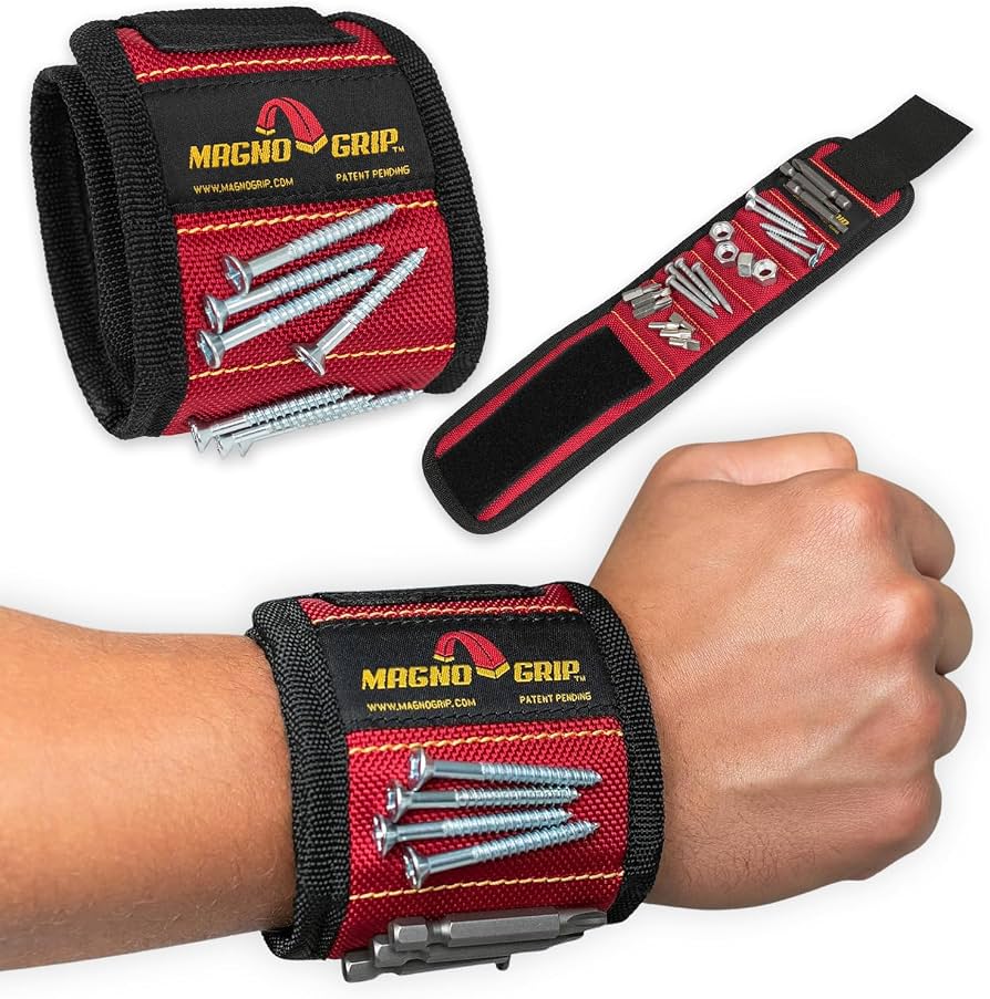 Magnetic Wristband Tool Holder super strong magnets adjustable strap for screws and drill bits